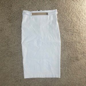 Seductions: Women's White Bodycon Pencil Skirt Small